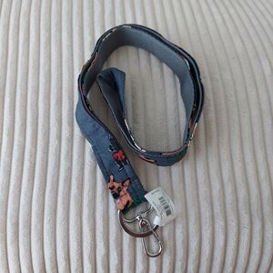 Vera Bradley Outlet Wide Lanyard featuring the "Holiday Dogs" pattern Christmas